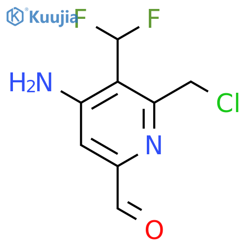 4-Amino-2-(chloromethyl)-3-(difluoromethyl)pyridine-6-carboxaldehyde structure