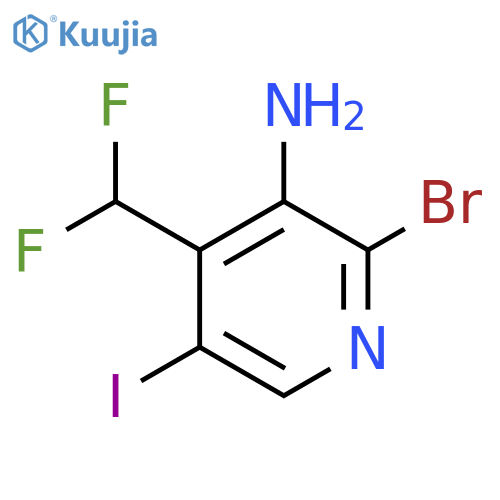 3-Amino-2-bromo-4-(difluoromethyl)-5-iodopyridine structure