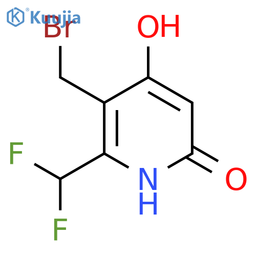 3-(Bromomethyl)-2-(difluoromethyl)-4,6-dihydroxypyridine structure