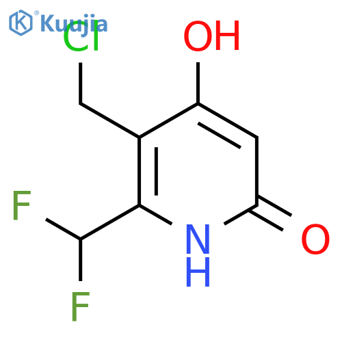 3-(Chloromethyl)-2-(difluoromethyl)-4,6-dihydroxypyridine structure