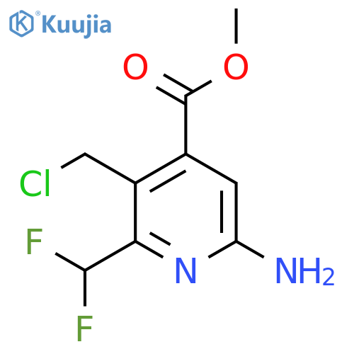 Methyl 6-amino-3-(chloromethyl)-2-(difluoromethyl)pyridine-4-carboxylate structure