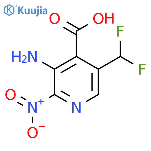 3-Amino-5-(difluoromethyl)-2-nitropyridine-4-carboxylic acid structure