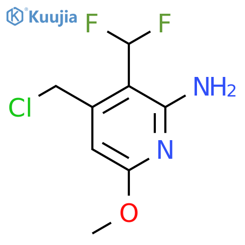 2-Amino-4-(chloromethyl)-3-(difluoromethyl)-6-methoxypyridine structure