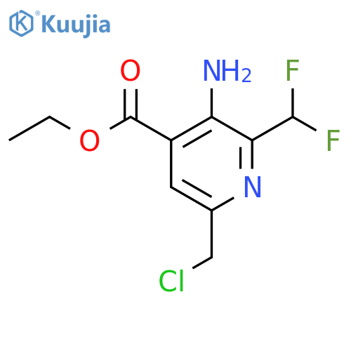 Ethyl 3-amino-6-(chloromethyl)-2-(difluoromethyl)pyridine-4-carboxylate structure