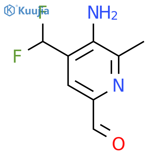3-Amino-4-(difluoromethyl)-2-methylpyridine-6-carboxaldehyde structure