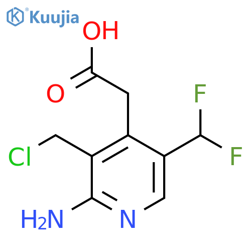 2-Amino-3-(chloromethyl)-5-(difluoromethyl)pyridine-4-acetic acid structure