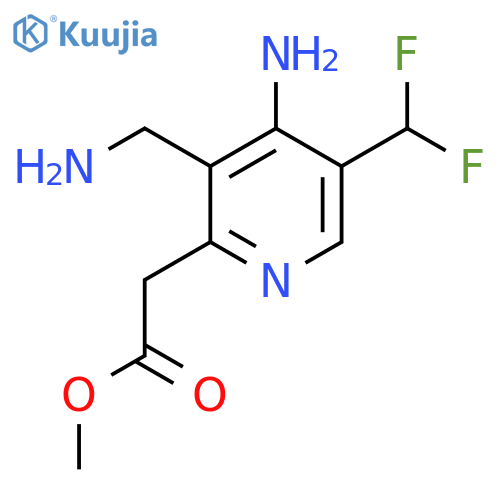 Methyl 4-amino-3-(aminomethyl)-5-(difluoromethyl)pyridine-2-acetate structure