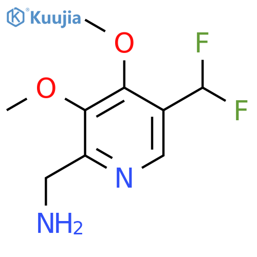 2-(Aminomethyl)-5-(difluoromethyl)-3,4-dimethoxypyridine structure