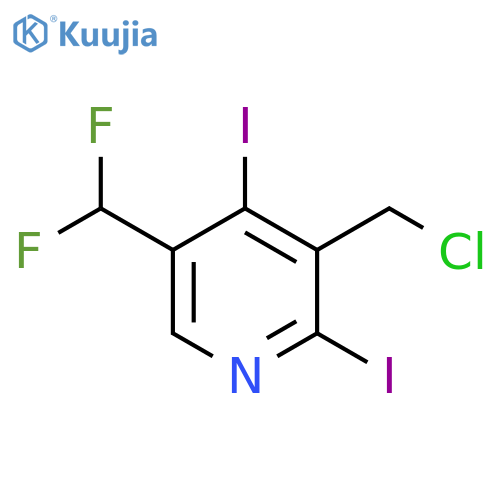 3-(Chloromethyl)-5-(difluoromethyl)-2,4-diiodopyridine structure