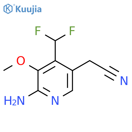 2-Amino-4-(difluoromethyl)-3-methoxypyridine-5-acetonitrile structure