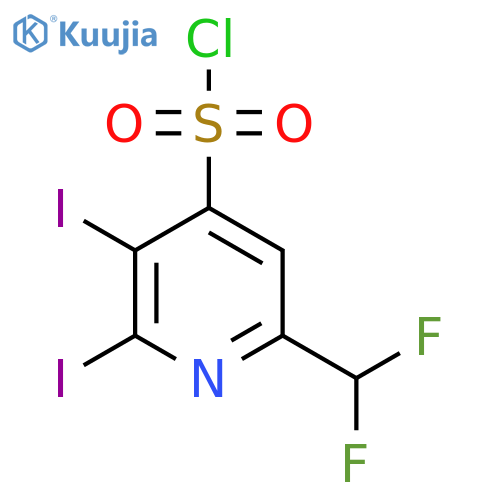 6-(Difluoromethyl)-2,3-diiodopyridine-4-sulfonyl chloride structure