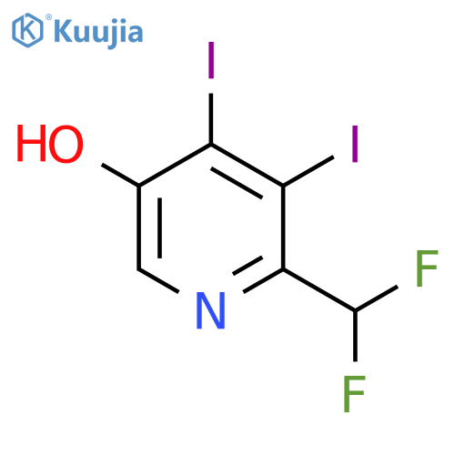 2-(Difluoromethyl)-3,4-diiodo-5-hydroxypyridine structure