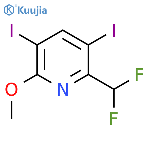 2-(Difluoromethyl)-3,5-diiodo-6-methoxypyridine structure