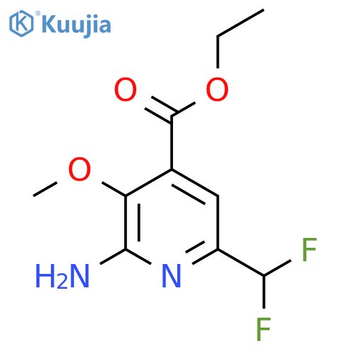 Ethyl 2-amino-6-(difluoromethyl)-3-methoxypyridine-4-carboxylate structure