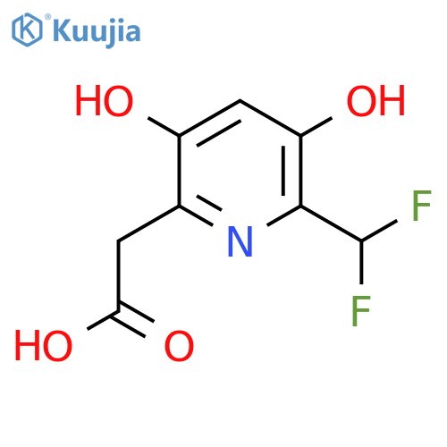 2-(Difluoromethyl)-3,5-dihydroxypyridine-6-acetic acid structure
