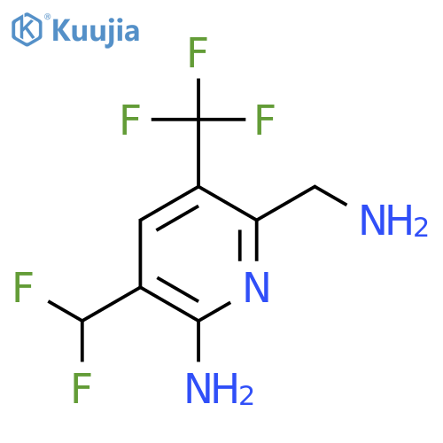 2-Amino-6-(aminomethyl)-3-(difluoromethyl)-5-(trifluoromethyl)pyridine structure