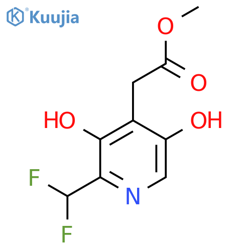 Methyl 2-(difluoromethyl)-3,5-dihydroxypyridine-4-acetate structure