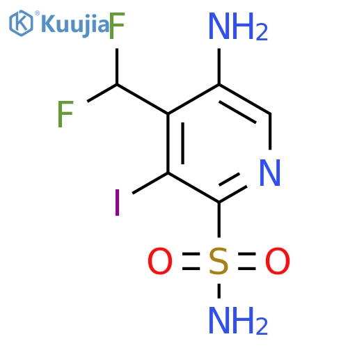 5-Amino-4-(difluoromethyl)-3-iodopyridine-2-sulfonamide structure