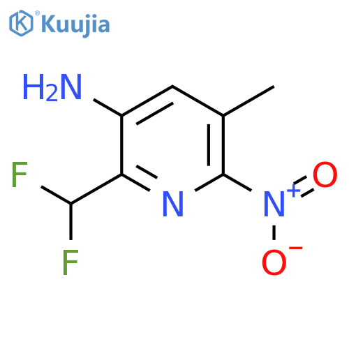 3-Amino-2-(difluoromethyl)-5-methyl-6-nitropyridine structure