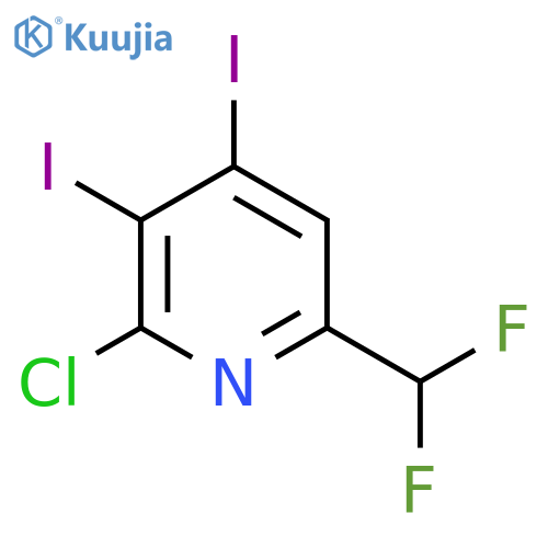 2-Chloro-6-(difluoromethyl)-3,4-diiodopyridine structure