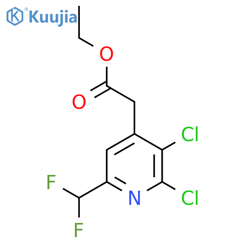 Ethyl 2,3-dichloro-6-(difluoromethyl)pyridine-4-acetate structure