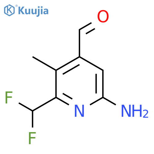 6-Amino-2-(difluoromethyl)-3-methylpyridine-4-carboxaldehyde structure