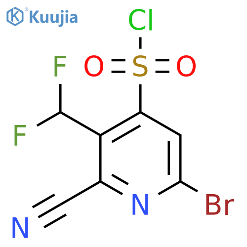 6-Bromo-2-cyano-3-(difluoromethyl)pyridine-4-sulfonyl chloride structure