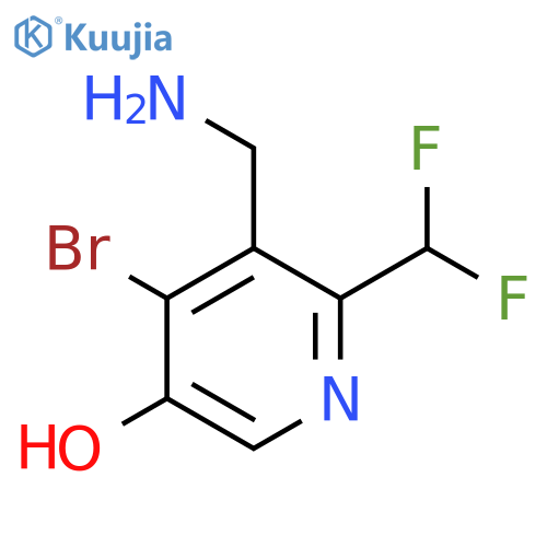 3-(Aminomethyl)-4-bromo-2-(difluoromethyl)-5-hydroxypyridine structure