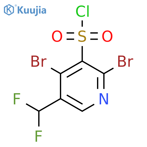 2,4-Dibromo-5-(difluoromethyl)pyridine-3-sulfonyl chloride structure