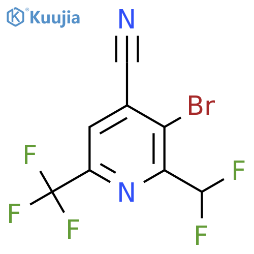 3-Bromo-4-cyano-2-(difluoromethyl)-6-(trifluoromethyl)pyridine structure