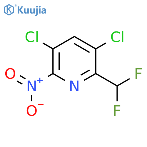 3,5-Dichloro-2-(difluoromethyl)-6-nitropyridine structure