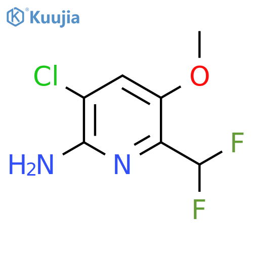 2-Amino-3-chloro-6-(difluoromethyl)-5-methoxypyridine structure