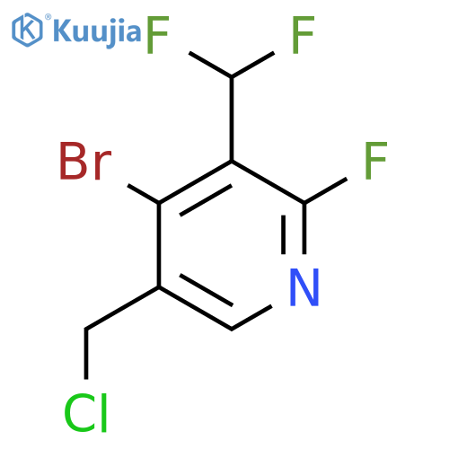 4-Bromo-5-(chloromethyl)-3-(difluoromethyl)-2-fluoropyridine structure