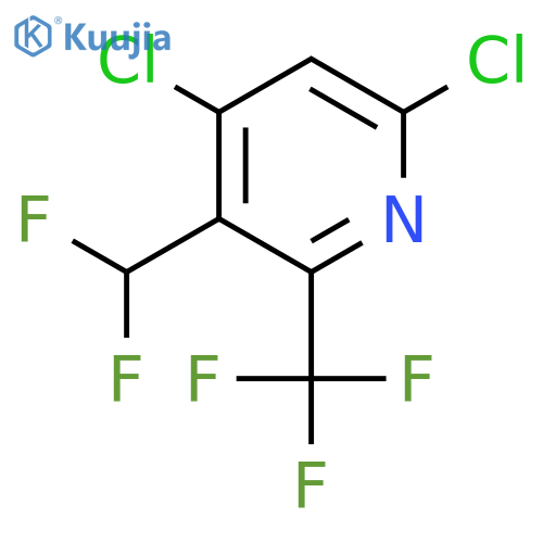 4,6-Dichloro-3-(difluoromethyl)-2-(trifluoromethyl)pyridine structure