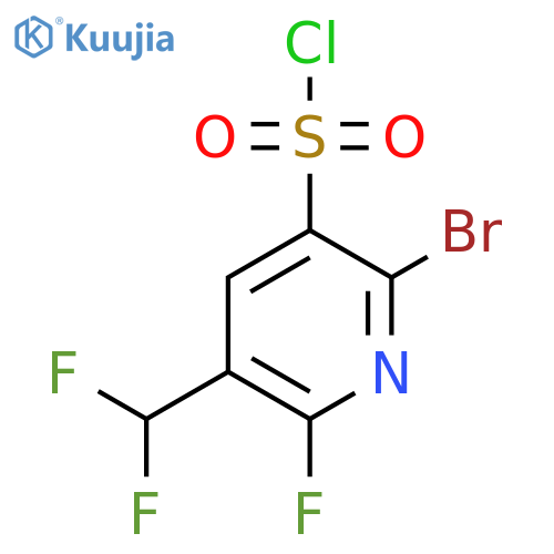 2-Bromo-5-(difluoromethyl)-6-fluoropyridine-3-sulfonyl chloride structure