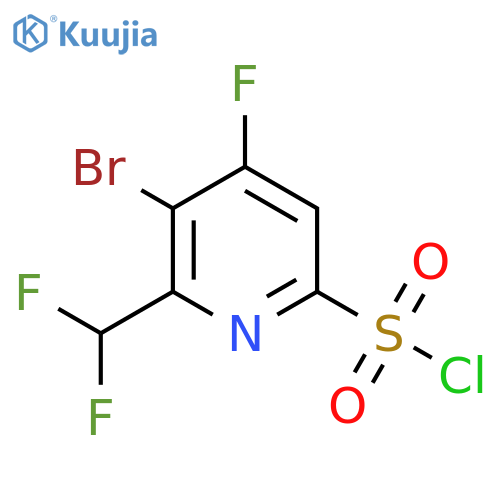 3-Bromo-2-(difluoromethyl)-4-fluoropyridine-6-sulfonyl chloride structure