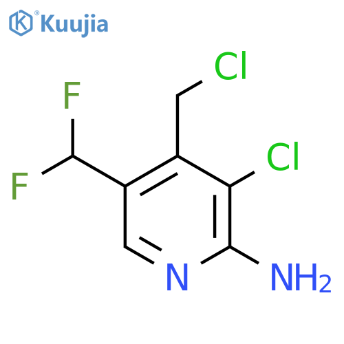2-Amino-3-chloro-4-(chloromethyl)-5-(difluoromethyl)pyridine structure