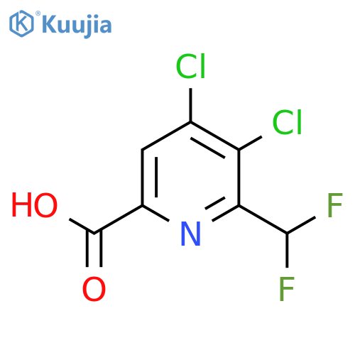 3,4-Dichloro-2-(difluoromethyl)pyridine-6-carboxylic acid structure