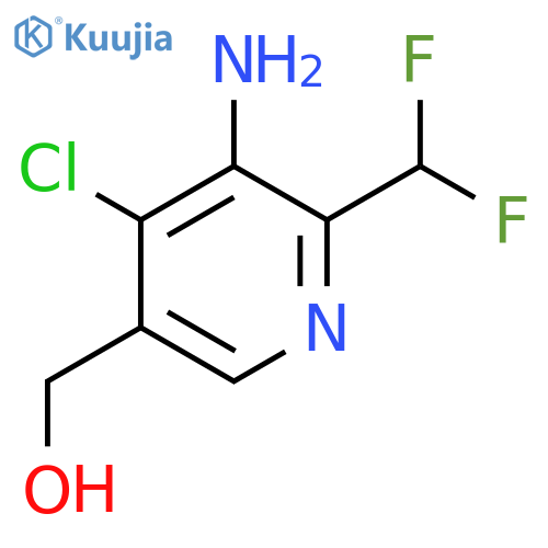 3-Amino-4-chloro-2-(difluoromethyl)pyridine-5-methanol structure