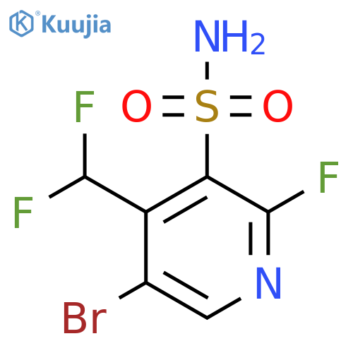 5-Bromo-4-(difluoromethyl)-2-fluoropyridine-3-sulfonamide structure