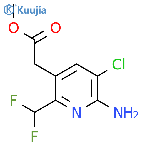 Methyl 2-amino-3-chloro-6-(difluoromethyl)pyridine-5-acetate structure