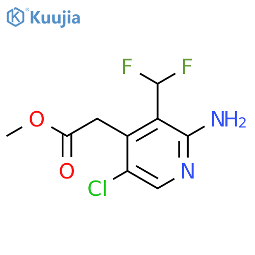 Methyl 2-amino-5-chloro-3-(difluoromethyl)pyridine-4-acetate structure