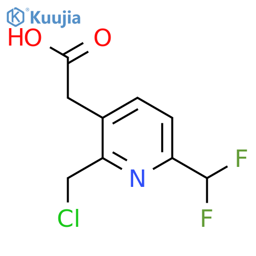 2-(Chloromethyl)-6-(difluoromethyl)pyridine-3-acetic acid structure