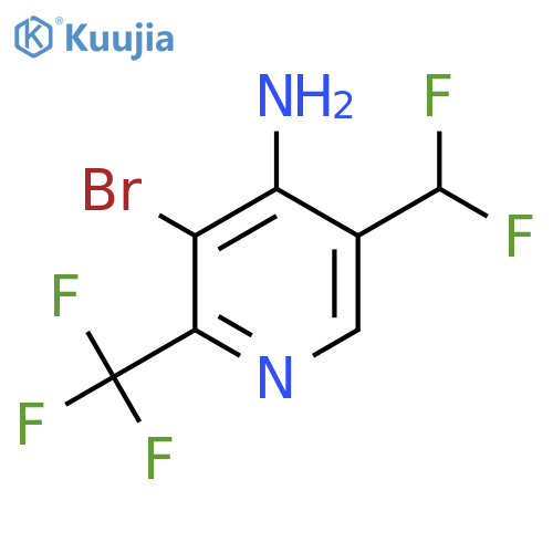 4-Amino-3-bromo-5-(difluoromethyl)-2-(trifluoromethyl)pyridine structure