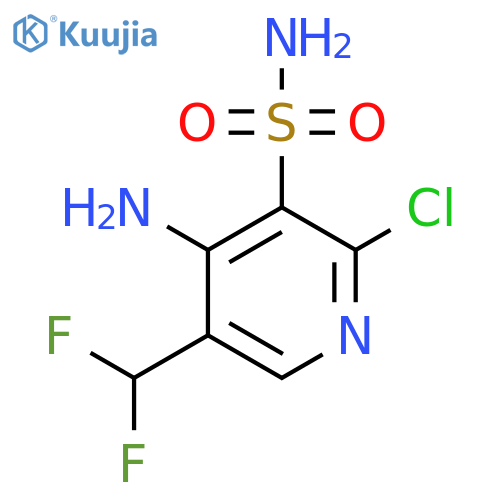 4-Amino-2-chloro-5-(difluoromethyl)pyridine-3-sulfonamide structure