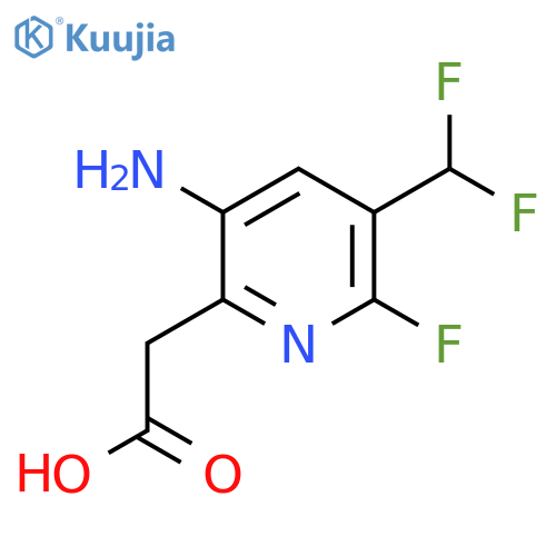 3-Amino-5-(difluoromethyl)-6-fluoropyridine-2-acetic acid structure