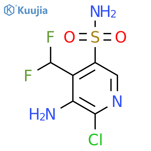 3-Amino-2-chloro-4-(difluoromethyl)pyridine-5-sulfonamide structure