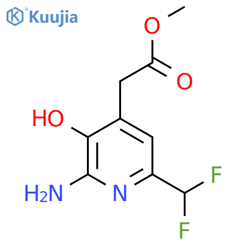 Methyl 2-amino-6-(difluoromethyl)-3-hydroxypyridine-4-acetate structure