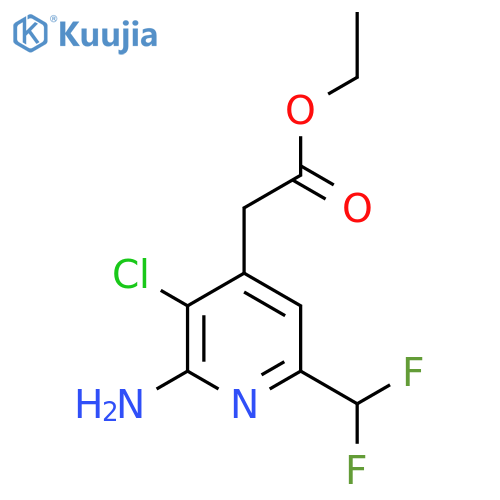 Ethyl 2-amino-3-chloro-6-(difluoromethyl)pyridine-4-acetate structure