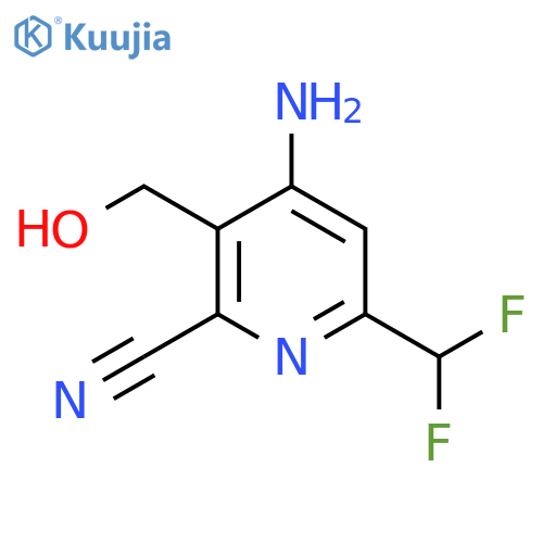 4-Amino-2-cyano-6-(difluoromethyl)pyridine-3-methanol structure